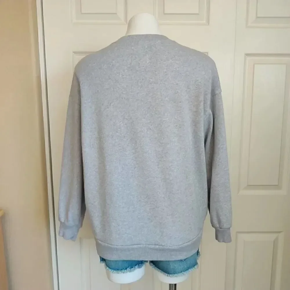 American Eagle striped oversized drop shoulder sweatshirt S